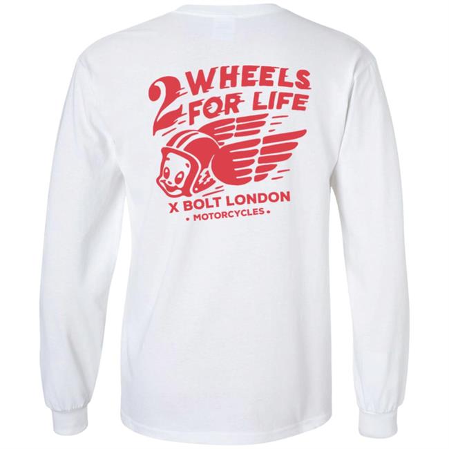 Forever Two Wheels - 2 Wheels for Life x Bolt tee shirt Forever Two Wheels - 2 Wheels for Life x Bolt tee shirt