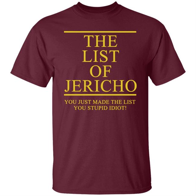 The List Of Jericho shirt The List Of Jericho shirt