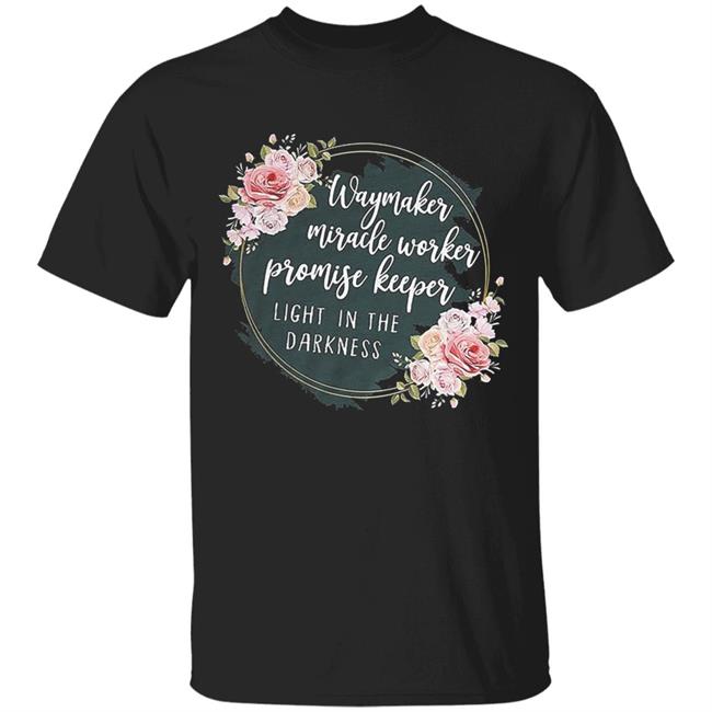 Waymaker miracle worker promise keeper light floral hoodie