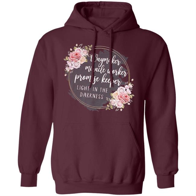 Waymaker miracle worker promise keeper light floral hoodie Waymaker miracle worker promise keeper light floral hoodie