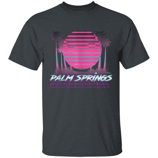 Palm Springs CA Vintage Retro 80s Vaporware Sunset Palm Tree Tank Top t shirt Palm Springs CA Vintage Retro 80s Vaporware Sunset Palm Tree Tank Top t shirt