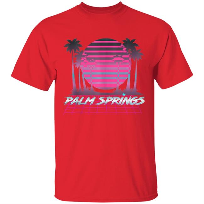 Palm Springs CA Vintage Retro 80s Vaporware Sunset Palm Tree Tank Top t shirt Palm Springs CA Vintage Retro 80s Vaporware Sunset Palm Tree Tank Top t shirt