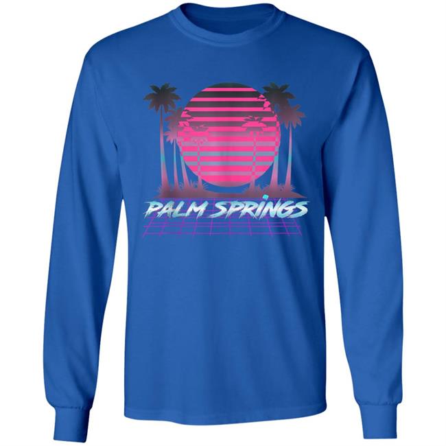 Palm Springs CA Vintage Retro 80s Vaporware Sunset Palm Tree Tank Top t shirt Palm Springs CA Vintage Retro 80s Vaporware Sunset Palm Tree Tank Top t shirt