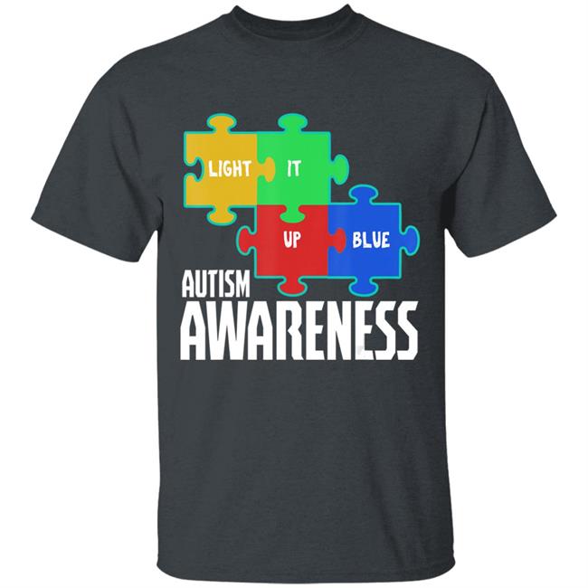 Light it up blue puzzle inspirational autism awareness gift t shirt Light it up blue puzzle inspirational autism awareness gift t shirt