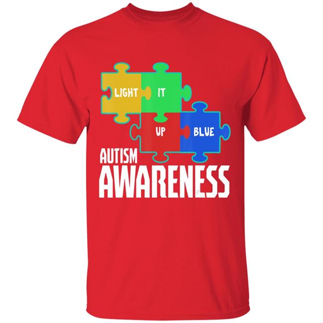 Light it up blue puzzle inspirational autism awareness gift t shirt Light it up blue puzzle inspirational autism awareness gift t shirt