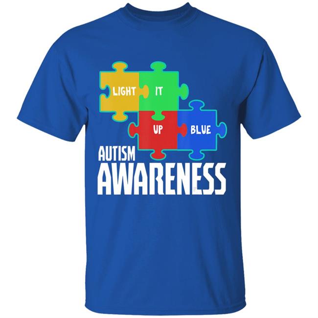 Light it up blue puzzle inspirational autism awareness gift t shirt Light it up blue puzzle inspirational autism awareness gift t shirt