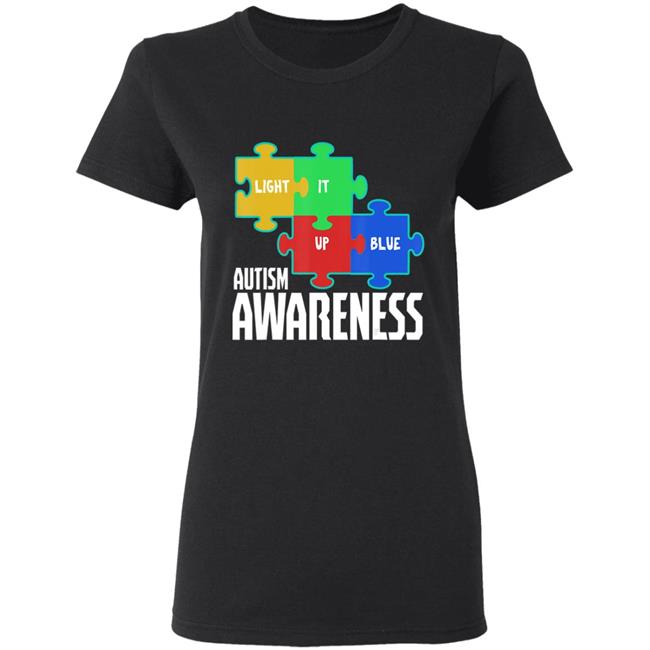 Light it up blue puzzle inspirational autism awareness gift t shirt Light it up blue puzzle inspirational autism awareness gift t shirt