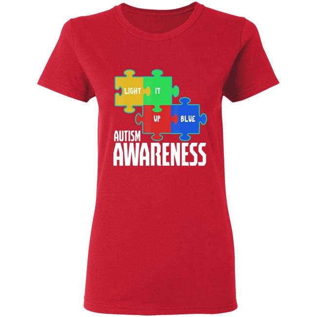 Light it up blue puzzle inspirational autism awareness gift t shirt Light it up blue puzzle inspirational autism awareness gift t shirt