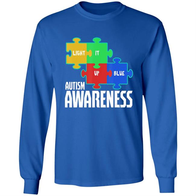 Light it up blue puzzle inspirational autism awareness gift t shirt Light it up blue puzzle inspirational autism awareness gift t shirt