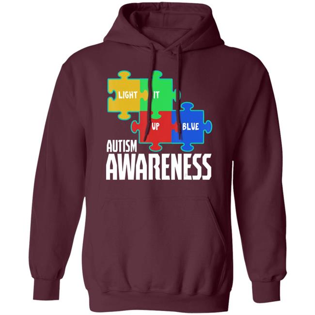 Light it up blue puzzle inspirational autism awareness gift t shirt Light it up blue puzzle inspirational autism awareness gift t shirt
