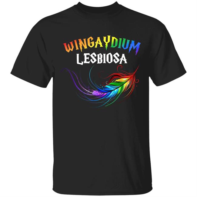 LGBT Pride 2020 Funny Lesbian Love Wingaydium Lesbiosa Gift T-Shirt
