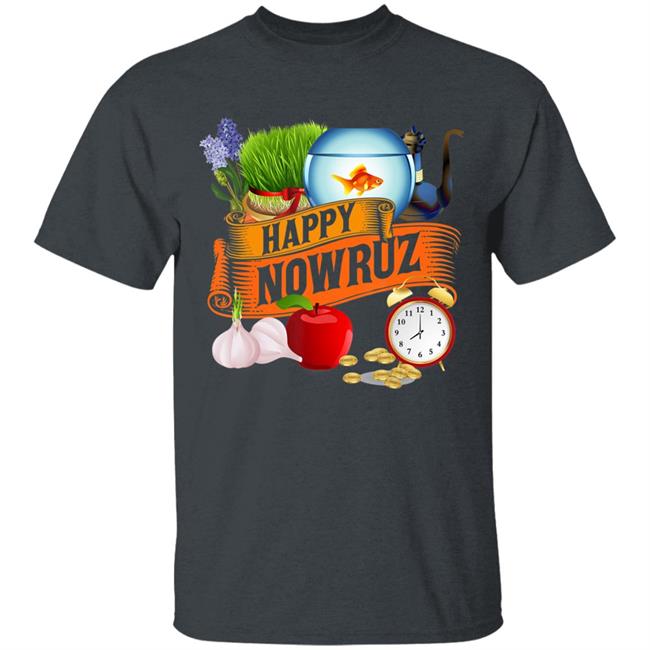 Happy Nowruz Iranian Persian New Year Haft-Seen Arrangement T-Shirt Happy Nowruz Iranian Persian New Year Haft-Seen Arrangement T-Shirt