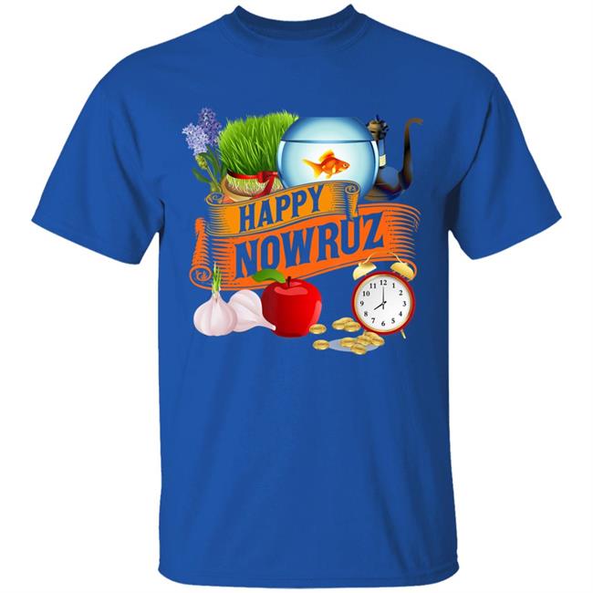 Happy Nowruz Iranian Persian New Year Haft-Seen Arrangement T-Shirt Happy Nowruz Iranian Persian New Year Haft-Seen Arrangement T-Shirt