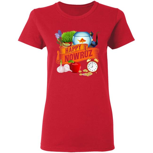 Happy Nowruz Iranian Persian New Year Haft-Seen Arrangement T-Shirt Happy Nowruz Iranian Persian New Year Haft-Seen Arrangement T-Shirt