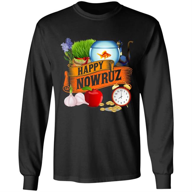 Happy Nowruz Iranian Persian New Year Haft-Seen Arrangement T-Shirt Happy Nowruz Iranian Persian New Year Haft-Seen Arrangement T-Shirt