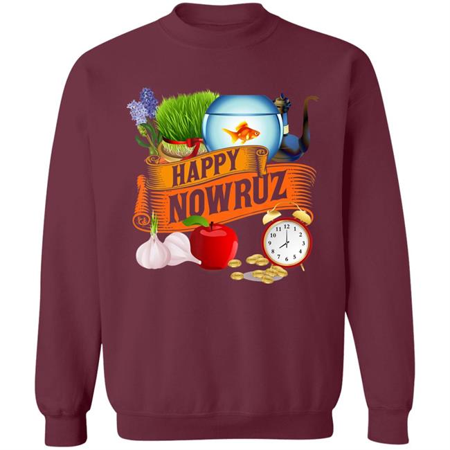 Happy Nowruz Iranian Persian New Year Haft-Seen Arrangement T-Shirt Happy Nowruz Iranian Persian New Year Haft-Seen Arrangement T-Shirt