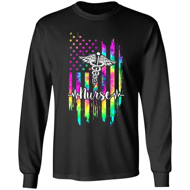 Hippie nurse american flag tie dye nurse patriotic gift sweatshirt Hippie nurse american flag tie dye nurse patriotic gift sweatshirt