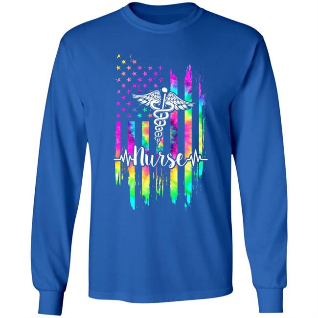 Hippie nurse american flag tie dye nurse patriotic gift sweatshirt Hippie nurse american flag tie dye nurse patriotic gift sweatshirt