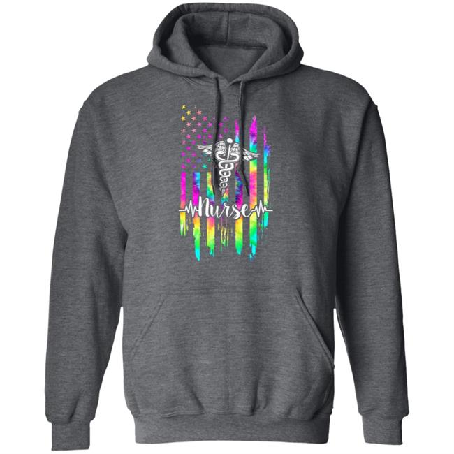 Hippie nurse american flag tie dye nurse patriotic gift sweatshirt Hippie nurse american flag tie dye nurse patriotic gift sweatshirt