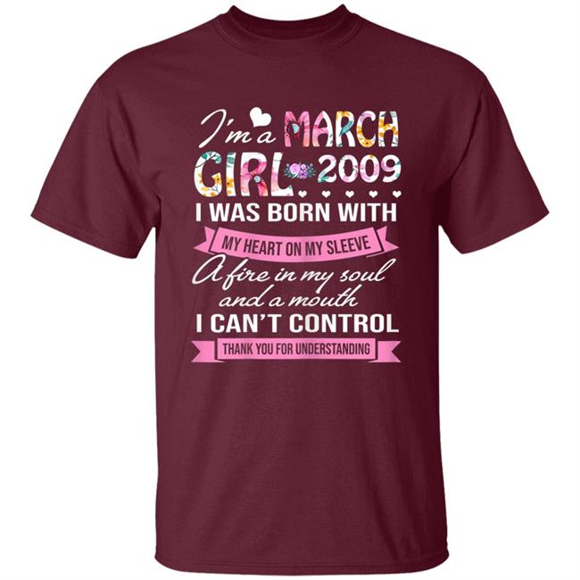 Awesome since 2009 11th birthday im a march girl 2009 t shirt Awesome since 2009 11th birthday im a march girl 2009 t shirt