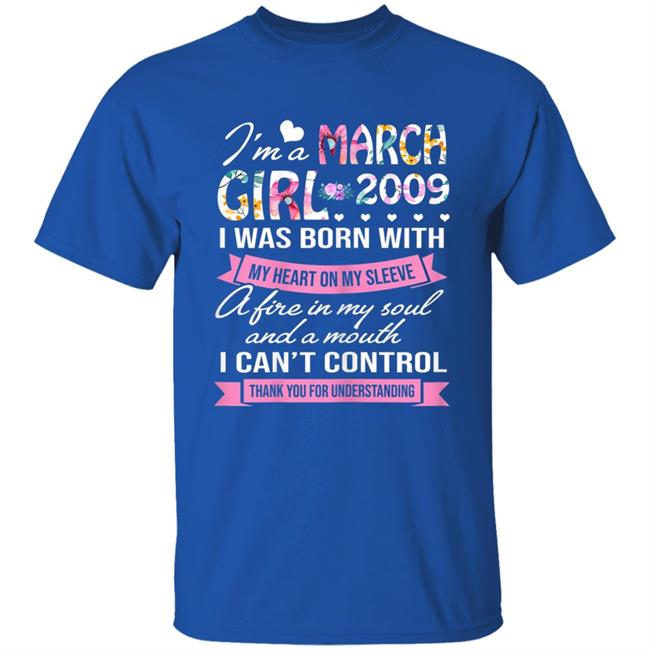 Awesome since 2009 11th birthday im a march girl 2009 t shirt Awesome since 2009 11th birthday im a march girl 2009 t shirt