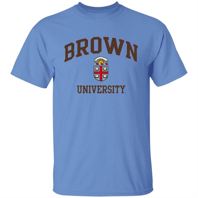 Brown University Men's Crew-Neck Sweatshirt-White Brown University Men's Crew-Neck Sweatshirt-White