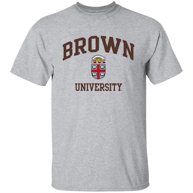 Brown University Men's Crew-Neck Sweatshirt-White Brown University Men's Crew-Neck Sweatshirt-White
