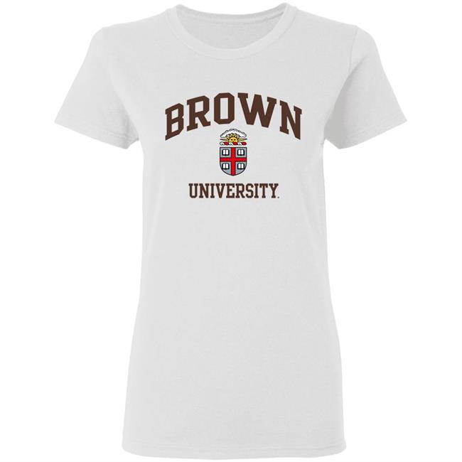 Brown University Men's Crew-Neck Sweatshirt-White Brown University Men's Crew-Neck Sweatshirt-White