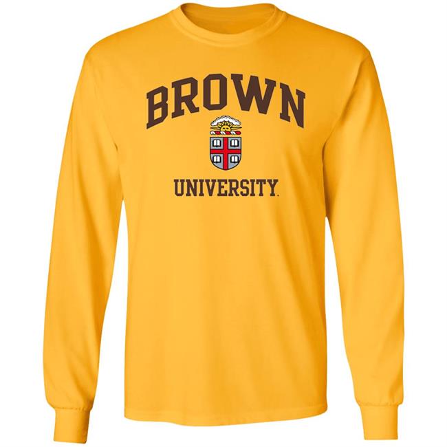 Brown University Men's Crew-Neck Sweatshirt-White Brown University Men's Crew-Neck Sweatshirt-White