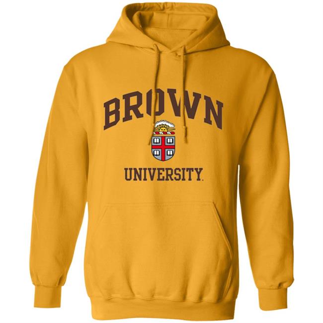 Brown University Men's Crew-Neck Sweatshirt-White Brown University Men's Crew-Neck Sweatshirt-White