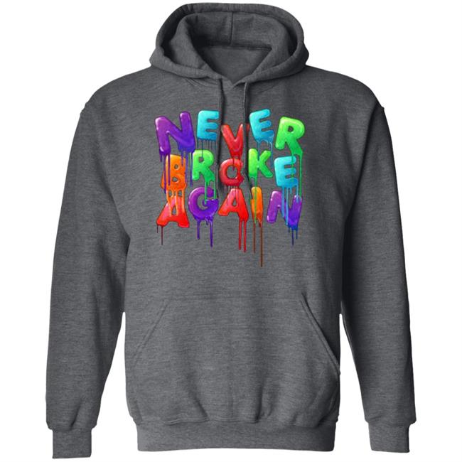 Never Broke Again Colorful Funny Black T-shirt Never Broke Again Colorful Funny Black T-shirt