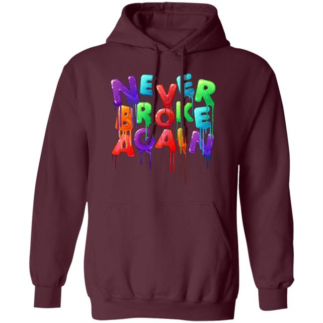 Never Broke Again Colorful Funny Black T-shirt Never Broke Again Colorful Funny Black T-shirt