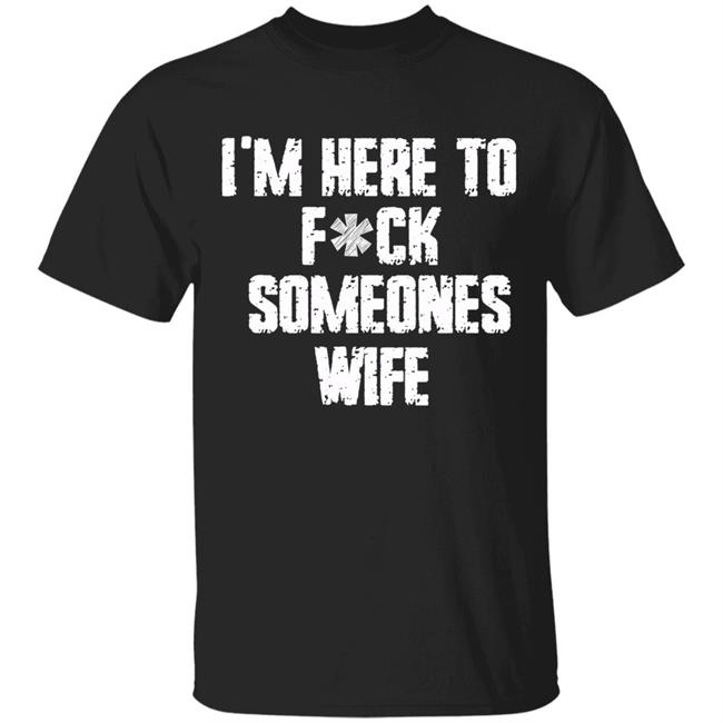 Funny im here to fuck someones wife gift men, women t shirt