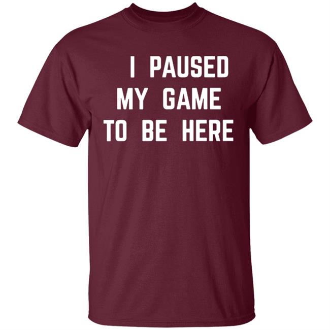 I Paused My Game To Be Here T Shirt I Paused My Game To Be Here T Shirt
