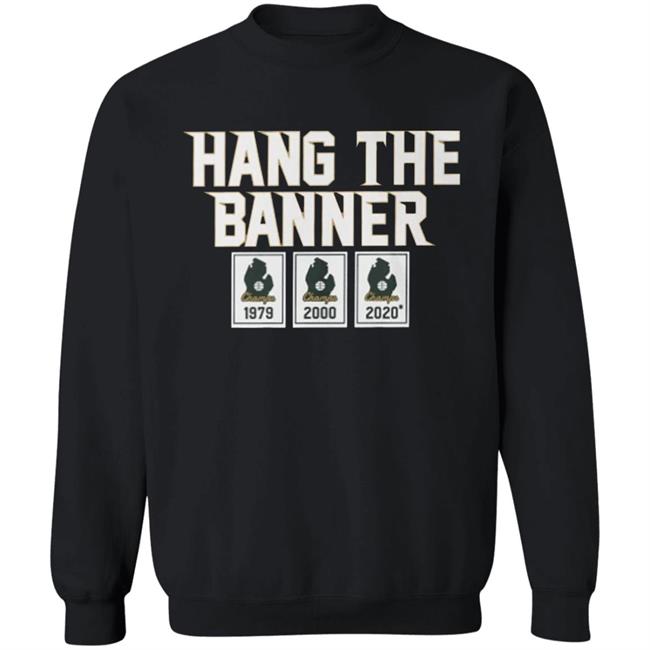 HANG THE BANNER EAST LANSING T-SHIRT - MICHIGAN STATE SPARTANS FOOTBALL HANG THE BANNER EAST LANSING T-SHIRT - MICHIGAN STATE SPARTANS FOOTBALL