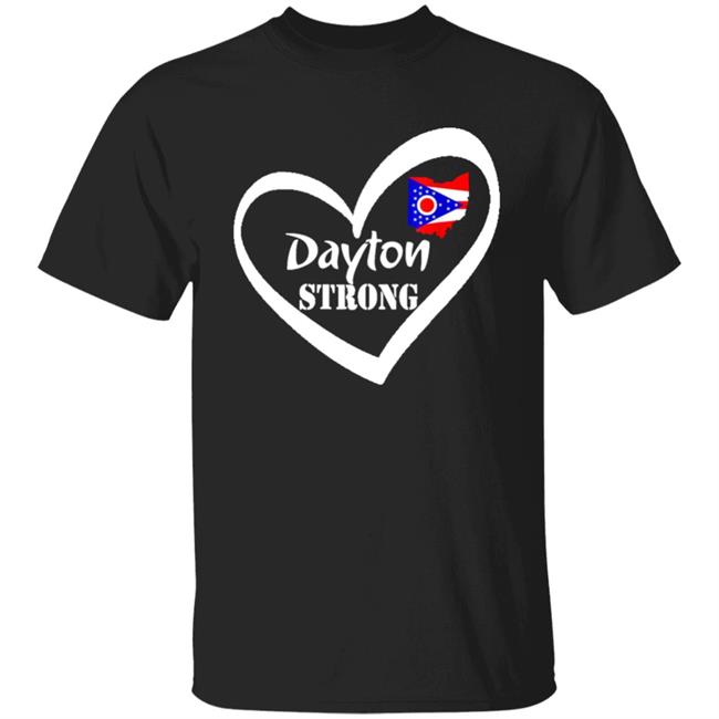 Ohio Dayton Strong Shirt Love Dayton Strong Ohio Heart Vintage shirt Black clothing plus size