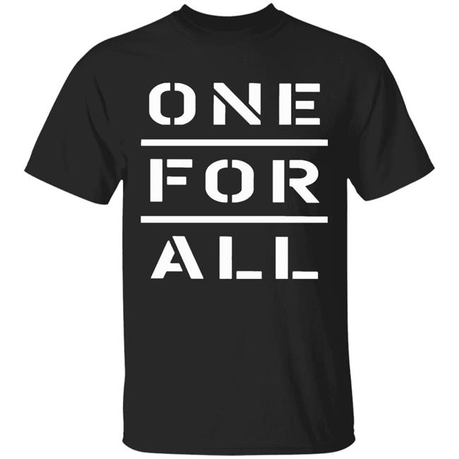One for all T Shirt Black Cothing plus size