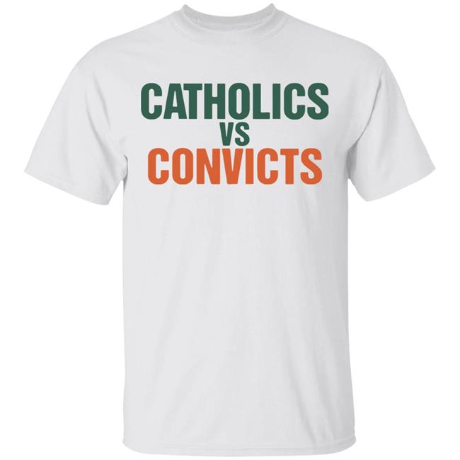 catholics vs convicts shirt The "Catholics vs Convicts" shirt Dame basketball player Joe Frederick Vintage 1988 Sweatshirt Plus Size