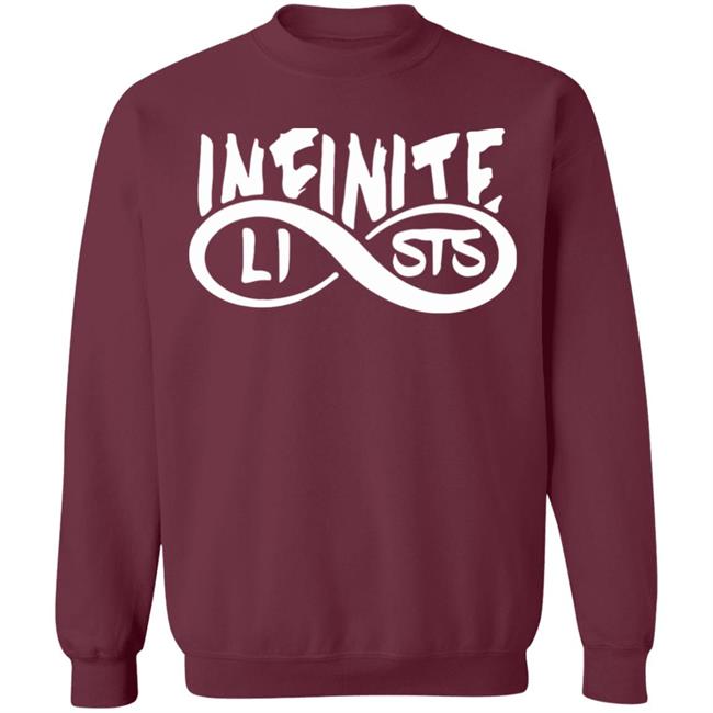 Infinite Lists Hoodie - Infinite lists Style Hooded Sweatshirt - Inspired by Infinite Lists Merch Infinite Lists Hoodie - Infinite lists Style Hooded Sweatshirt - Inspired by Infinite Lists Merch