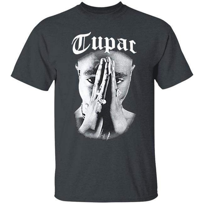 Tupac Shirt. Celebrate one of hip-hop's greatest legends with the Cross Colours x Tupac Praying Hand black t-shirt. Featuring a praying-hands picture of Tupac Shakur with large "Tupac" script overlaid, this black tee is a perfect tribute to the late rapper. Hoodie, Sweatshirt Plus Size Tupac Shirt. Celebrate one of hip-hop's greatest legends with the Cross Colours x Tupac Praying Hand black t-shirt. Featuring a praying-hands picture of Tupac Shakur with large "Tupac" script overlaid, this black tee is a perfect tribute to the late rapper. Hoodie, Sweatshirt Plus Size