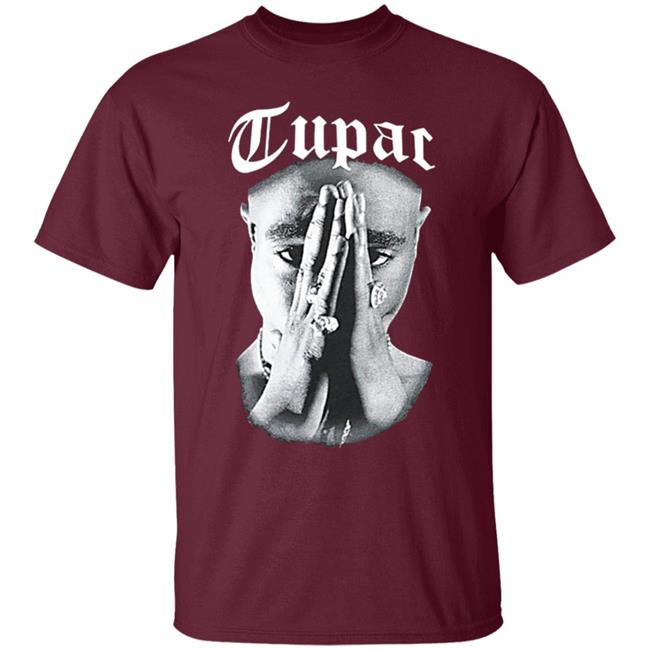Tupac Shirt. Celebrate one of hip-hop's greatest legends with the Cross Colours x Tupac Praying Hand black t-shirt. Featuring a praying-hands picture of Tupac Shakur with large "Tupac" script overlaid, this black tee is a perfect tribute to the late rapper. Hoodie, Sweatshirt Plus Size Tupac Shirt. Celebrate one of hip-hop's greatest legends with the Cross Colours x Tupac Praying Hand black t-shirt. Featuring a praying-hands picture of Tupac Shakur with large "Tupac" script overlaid, this black tee is a perfect tribute to the late rapper. Hoodie, Sweatshirt Plus Size