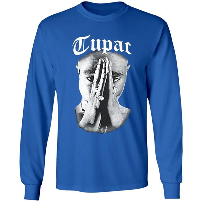 Tupac Shirt. Celebrate one of hip-hop's greatest legends with the Cross Colours x Tupac Praying Hand black t-shirt. Featuring a praying-hands picture of Tupac Shakur with large "Tupac" script overlaid, this black tee is a perfect tribute to the late rapper. Hoodie, Sweatshirt Plus Size Tupac Shirt. Celebrate one of hip-hop's greatest legends with the Cross Colours x Tupac Praying Hand black t-shirt. Featuring a praying-hands picture of Tupac Shakur with large "Tupac" script overlaid, this black tee is a perfect tribute to the late rapper. Hoodie, Sweatshirt Plus Size