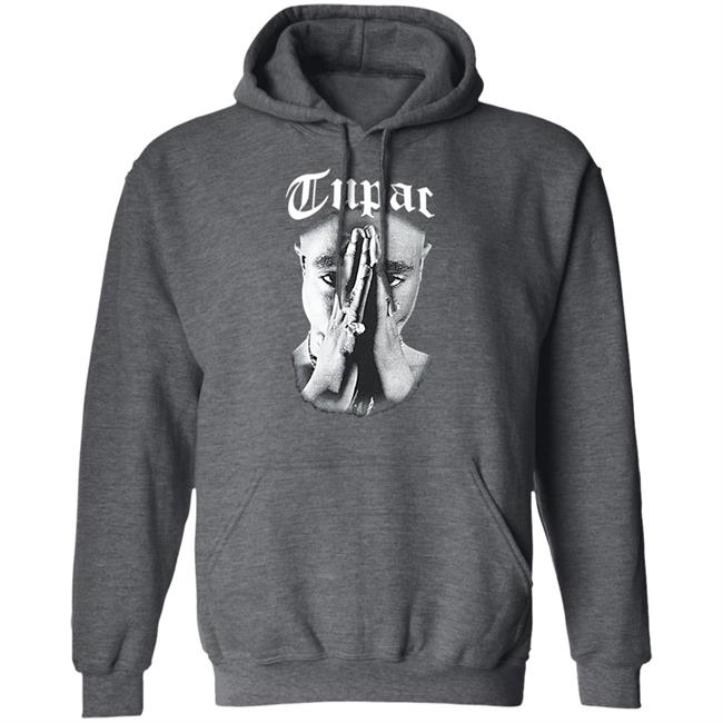 Tupac Shirt. Celebrate one of hip-hop's greatest legends with the Cross Colours x Tupac Praying Hand black t-shirt. Featuring a praying-hands picture of Tupac Shakur with large "Tupac" script overlaid, this black tee is a perfect tribute to the late rapper. Hoodie, Sweatshirt Plus Size Tupac Shirt. Celebrate one of hip-hop's greatest legends with the Cross Colours x Tupac Praying Hand black t-shirt. Featuring a praying-hands picture of Tupac Shakur with large "Tupac" script overlaid, this black tee is a perfect tribute to the late rapper. Hoodie, Sweatshirt Plus Size