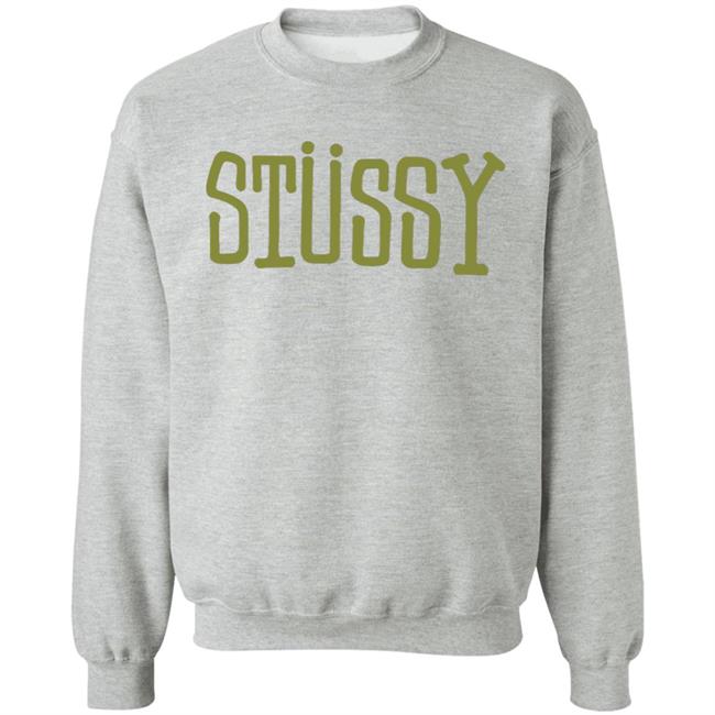 BLOCK TYPE CREW Stussy Crewneck Sweatshirt BLOCK TYPE CREW Stussy Crewneck Sweatshirt