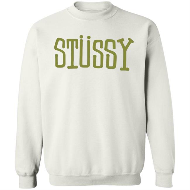 BLOCK TYPE CREW Stussy Crewneck Sweatshirt BLOCK TYPE CREW Stussy Crewneck Sweatshirt