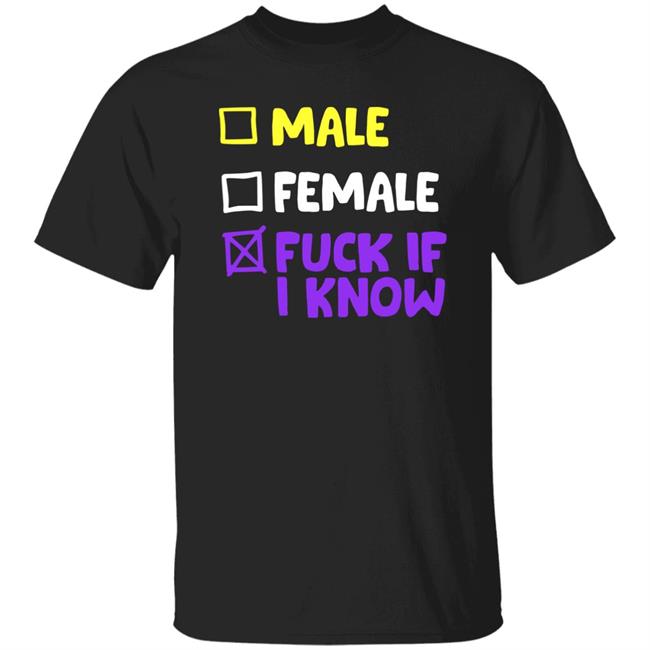 Male Female Fuck If I Know Shirt Terrev