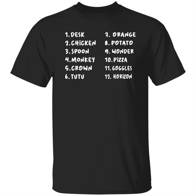 Desk Chicken Spoon Monkey Crown Horizon Shirt Ran Neuner