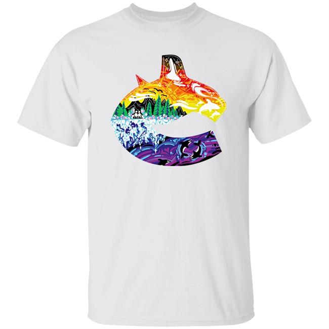 Vancouver Canucks Pride Orca Tee Shirt Vanbase Merch Flyerswitch