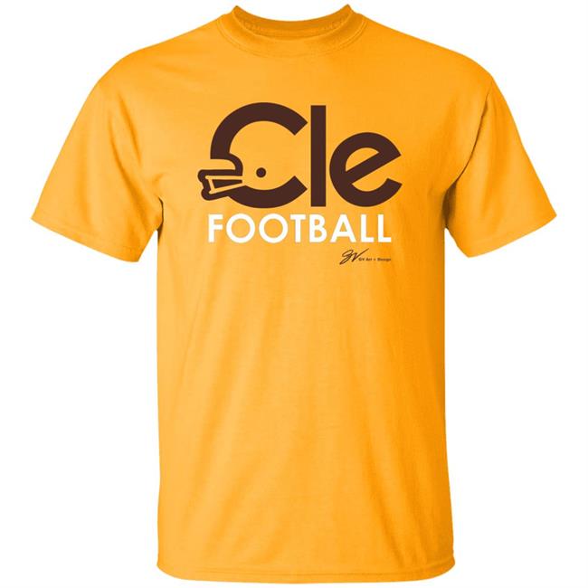 CLE Football Type T shirt Brown Cle Football Shirt Super Bowl Cle Football Shirt Hoodie Sweatshirt