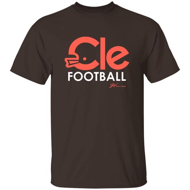 Brown Cle Type Helmet T Shirt CLE Football Type T shirt Brown Cle Football Shirt Super Bowl Cle Football Shirt Hoodie Sweatshirt